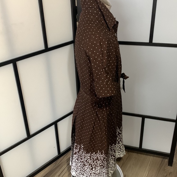 CONNECTED Women's Grandmacore Polka Dot Button Front Cotton Spring Size 14 BIN A - Picture 11 of 16